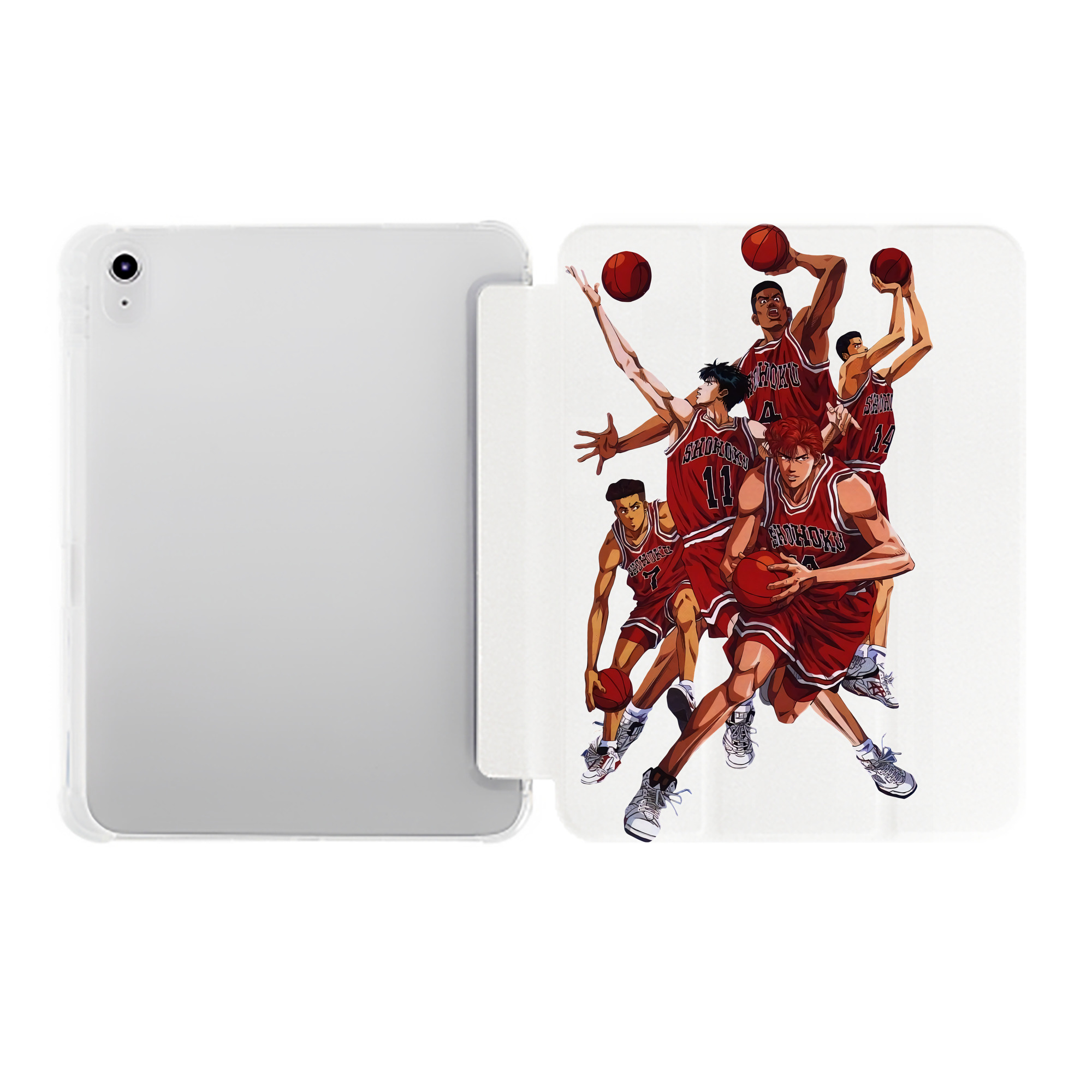 （画像用） SLAM DUNK／スラムダンク IPad ケース ペン収納付き 三つ折りスタンド PUレザー×シリコン 対応機種9.5/10.5/10.9インチ